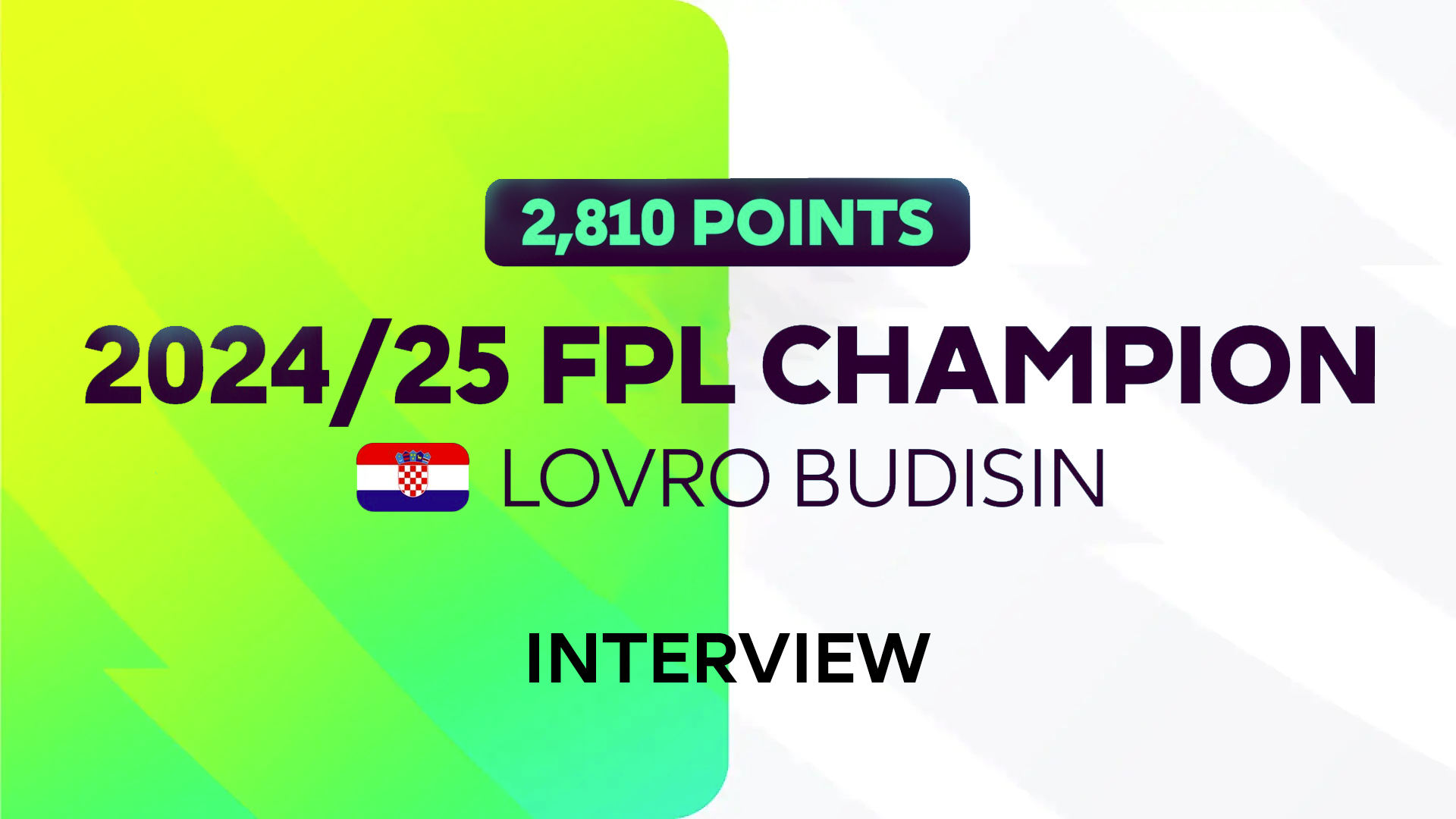 An interview with FPL World Champion Lovro Budisin!